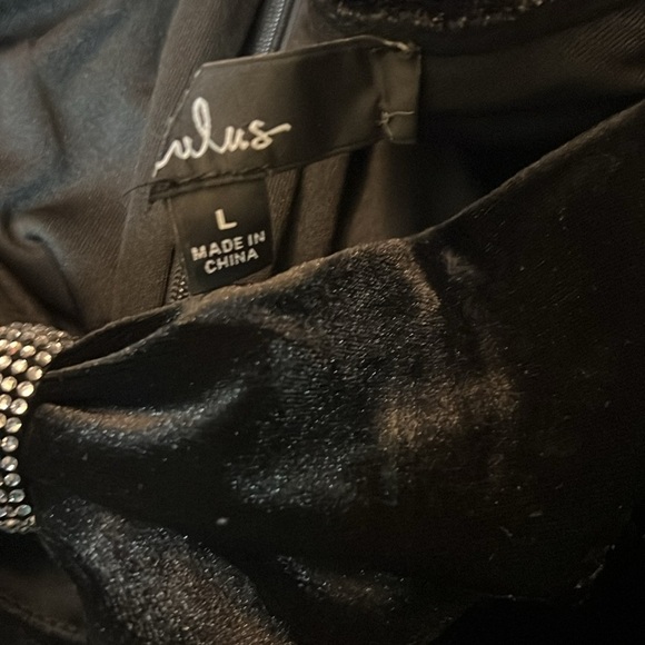 NWOT Hollywood Heyday Black Velvet Long Sleeve Mermaid Maxi Dress - Picture 11 of 12